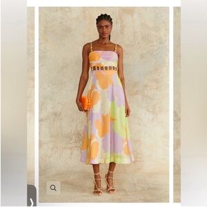 Amur Georgie Beaded Waist Midi Dress